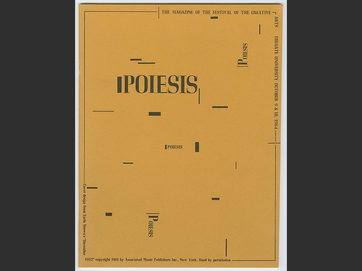 Cover of Poiesis magazine, produced during the 1964 Festival of the Creative Arts